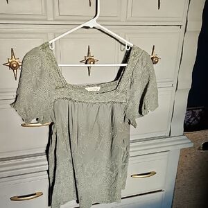 Lucky Brand Sage Embroidered Blouse